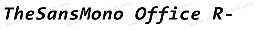 TheSansMono Office R字体转换